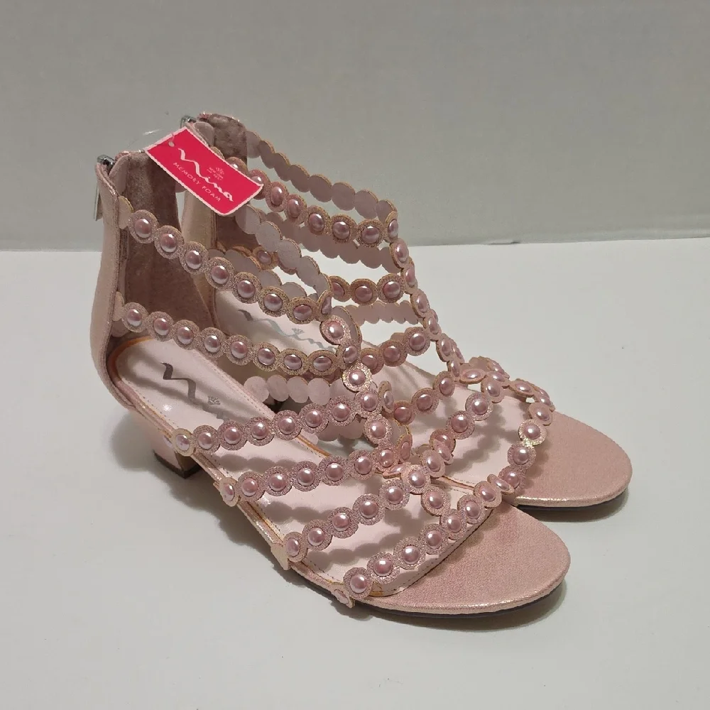 Nina Girls Princess P Blush Shimmer Pump Sandal Size 5‎
